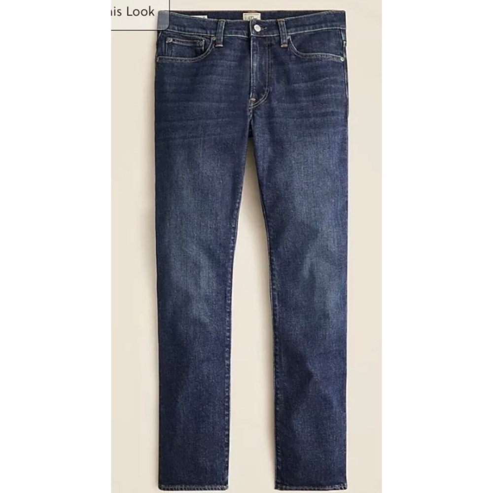 New J Crew Style 770 Straight Fit Blue Jeans In Dark Wash Mens Size 33 x 32
